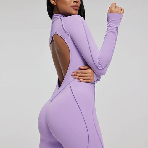 Sculpt Zip-Front Long Sleeve Catsuit by Aurzelle Couture