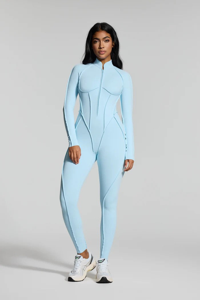 Sculpt Zip-Front Long Sleeve Catsuit by Aurzelle Couture